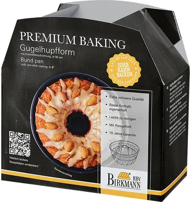 Produktbild von BIRKMANN Gugelhupfform, Ø 16 cm x H 8,5 cm, Marken-Antihaftbeschichtung, PFOA- frei, 882157