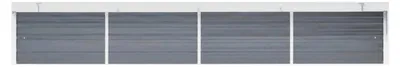 Produktbild von Hochbeet aus verzinktem Stahl Grau 320x80x45cm für Garten, Balkon und Terrasse