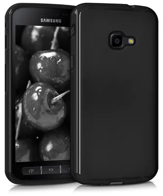 Produktbild von kwmobile Handyhülle für Samsung Galaxy Xcover 4 / 4S Hülle - TPU Case - Kabelloses Laden - Schutzhülle Cover in Schwarz matt