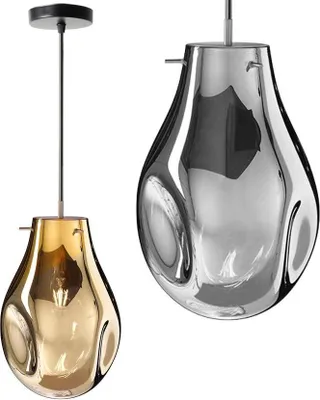 Productafbeelding van Toolight Hangende Glazen Plafondlamp APP328-1CP Amber