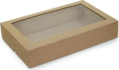 Zdjęcie produktu dla Pudełko Karbowane Ozdobne Na Prezent wieczkowe 363x220x70mm Z Okienkiem