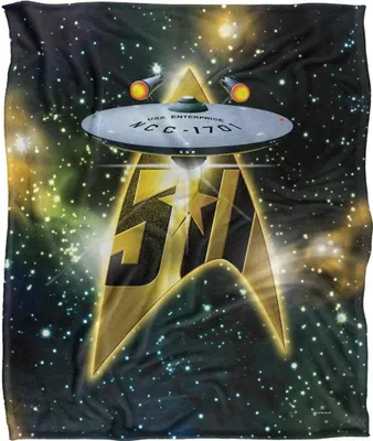 Produktbild von Star Trek - Schiff Decke, Seidig, 50. , Supersoft TV23864 (Einheitsgröße) (Schwarz/Gold)