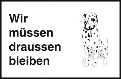 Produktbild von Metafranc Hinweisschild Wir müssen draussen bleiben 200 x 300 mm