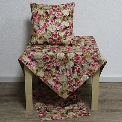 Produktbild von Tischläufer ROSES Rosenmeer 50x150cm creme rosa Hossner WA
