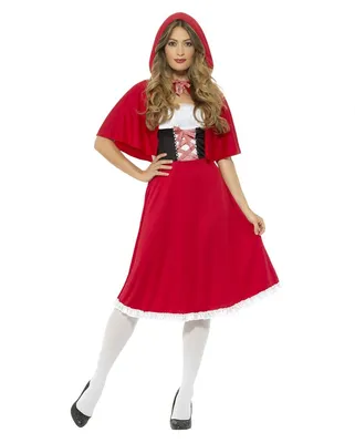 Produktbild von Rotkäppchen Kostüm mit Kapuze für Fasching Größe: L