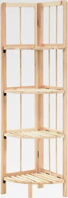 Produktbild von Eckregal Zedernholz 27x27x110 cm Lagerregal für Garage, Abstellraum, Kellerregal