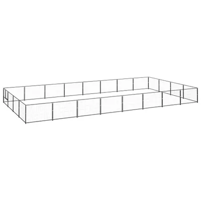 Obrázek produktu pro Psí kotec černý 32 m² ocel