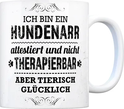 Produktbild von Kaffeebecher mit Spruch: Ich bin ein Hundenarr - nicht ... Kaffeetasse Tasse