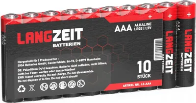 A pack of AAA batteries.