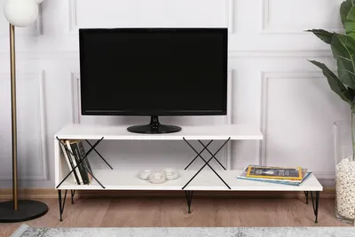 Produktbild von Skye Decor, Street - White, Fernsehtisch, Weiß, 100 % MELAMINBESCHICHTETE SPANPLATTEN, 120 x 30 x 40 cm