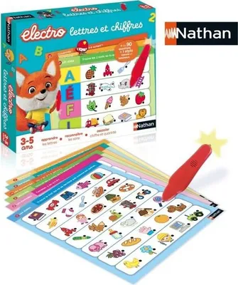 Obrázok produktu pre Elektronisches Lernspiel, NATHAN Electro Lettres et Chiffres, Für Kinder ab 3 Jahren, Buchstaben und Zahlen, Mehrfarbig