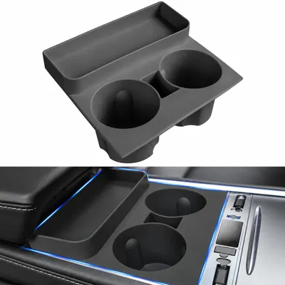 Obrázek produktu pro INF Držáky na poháry pro Tesla Model Y/3, organizér pro vkládání do středové konzoly Šedá