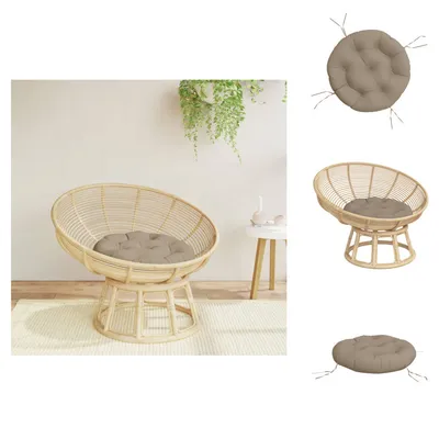 Produktbild von vidaXL Kissen Rund Taupe Ø 60 x 11 cm Oxford-Gewebe -  Sitzpolster