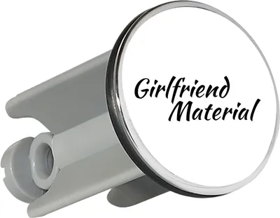 Produktbild von Huuraa Waschbeckenstöpsel Girlfriend Material Schriftzug 4cm höhenverstellbar Abflussstopfen Geschenkidee