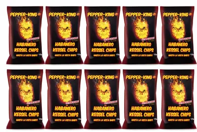 Produktbild von Pepper-King Habanero Kessel Chips Extrem Scharf 10 x 125g