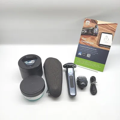 Zdjęcie produktu dla Philips SHAVER Series 7000 S7882/54, Golarka rotacyjna, Czarny, Niebieski, SteelPrecision blades, Przyciski, LED, GroomTribe