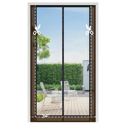 Zdjęcie produktu dla Sekey moskitiera magnetyczna na balkon bez wiercenia drzwi chroniące przed komarami, kurtyna przeciw owadom z magnetycznym zamknięciem do drzwi balkonowych 100x210 cm