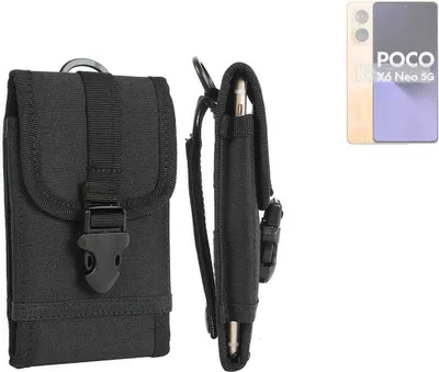 Produktbild von K-S-Trade Holster Handy Hülle kompatibel mit POCO X6 Neo Holster Handytasche Gürtel Tasche Schutz Hülle Robust Outdoor schwarz
