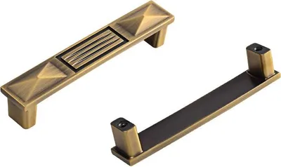 Produktbild von INF 2er-Pack Vintage Zinklegierung Schranktürgriffe - Antik Bronze Finish