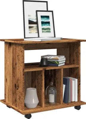 Produktbild von "2026 Promotion" Mehrzweckschrank, Flurschrank Rollcontainer Altholz-Optik 60x45x60 cm Holzwerkstoff - Kommoden CC31693