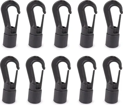 Produktbild von Kunststoffhaken 10 Stück für 5-6mm Seil, Nylonhaken für Gummiseil