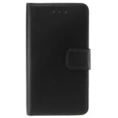 Produktbild von Leder Handyhülle für Samsung Galaxy J1 Schwarz Schutz Case