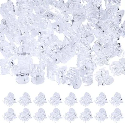 Productafbeelding van Famanu plantclips, 80 stuks - Transparante houders voor plantenstengels - 15,5 x 14 mm