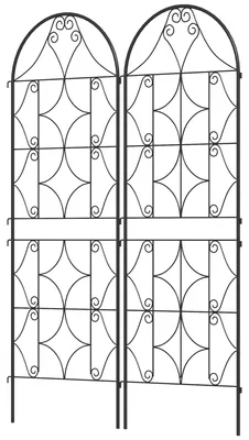 Produktbild von Outsunny Rankgitter Metall 2er Set zum Stecken rostfrei Rankhilfe Garten Spalier