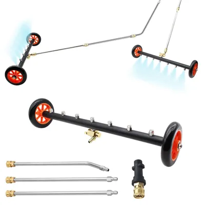 Imagen del producto de Limpiador a presión para suelos, ideal para coches. Limpiador a presión para suelos con 7 boquillas y 3 extensiones. Presión: 4000 PSI