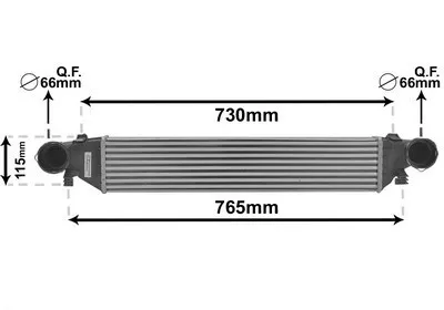 Produktbild von VAN WEZEL 30004297 Ladeluftkühler LLK passend für MERCEDES-BENZ C-Klasse Limousine (W203) Turbo Intercooler
