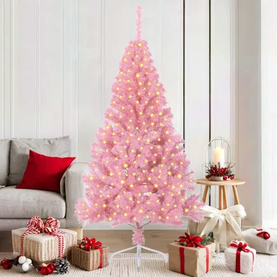 Produktbild von Best Möbel Künstlicher vorbeleuchteter Weihnachtsbaum Rosa 180 cm PVC - Künstliche Weihnachtsbäume Cloris Neu5626041 2parcel
