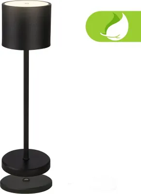 Produktbild von Briloner Sigo LED Tischlampe kabellos IP44, Dimmbar, Touch, Kabellos, Spritzwasserschutz, Anthrazit, Ø12,5 x 39,5 cm