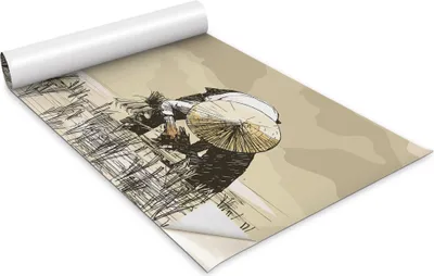 Produktbild von Selbstklebende Möbelfolie - Dekorationsfolie - Tischmöbel - Zuschneidbar - Reisernte - 100 x 50 cm