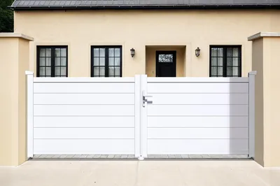 Produktbild von Doppelflügeltor aus Aluminium 3m EIGER H.115cm weiß