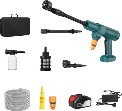 Image de Nettoyeur haute pression, 35 bar, débit d'eau 4,1 l/min, moteur brushless, batterie verte 1