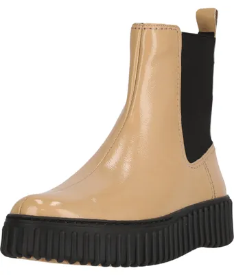 Produktbild von CLARKS Chelsea-Boot Torhill Maple mit elastischen Einsätzen an den Seiten 1272 Beige Patent 39