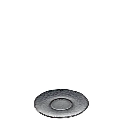 Produktbild von Leonardo Matera Unterteller 4-er Set, spülmaschinengeeignete Steingut-Unterteller für Espressotassen, 4 Keramik-Untertassen, Ø 11 cm, grau, 018599