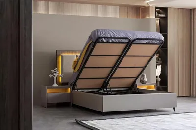 Produktbild von Stilvolle Grauer Holz 2er Nachttische für Ihr Schlafzimmer