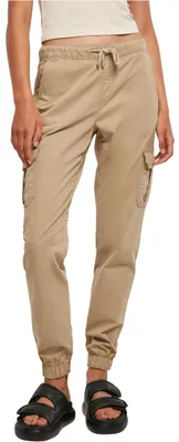 Image de Urban Classics Ladies High Waist Cargo Jogging Pants unionbeige - L