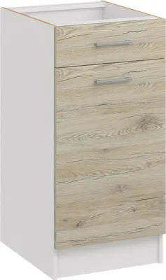 Produktbild von Roe Furniture | Küchenunterschrank 40 cm - Eiche Bordeaux - Braun - 1 Schubladen - 1 Tür - Ohne Arbeitsplatte - Unterschränke Küche - Küche - DS41