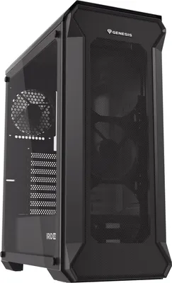 Zdjęcie produktu dla GENESIS Irid 505, Midi Tower, PC, Czarny, ATX, micro ATX, Mini-ITX, Kopolimer akrylonitrylo-butadieno-styrenowy (ABS), Siatka, Stal, Szkło hartowane, Gaming