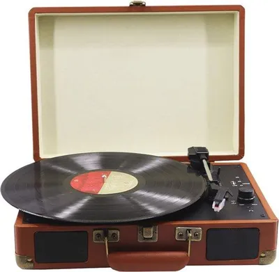 Image de Platine vinyle Bluetooth avec haut-parleurs intégrés - pour disques vinyles 33/45/78 tours