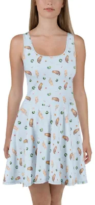 Produktbild von Mr. & Mrs. Panda Sommerkleid Otter Muschel XS - Blau - Geschenk, Büro, A-Linien-Kleid, Jerseykleid, Seeotter, Kleid, Damen-Sommerkleid, Medaillon, Strandkleid