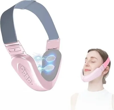 Produktbild von Elektrisches V Gesichtsmassagegerät, V-Face-Formungs-EMS-Facelifting-Gerät, Massagebaste gegen Falten (Pink)