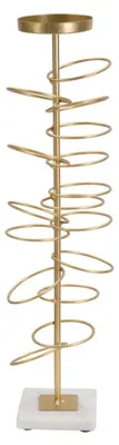 Immagine prodotto di Mauro Ferretti Candelieri Anelli 14x13x50,5 cm dorati e bianchi