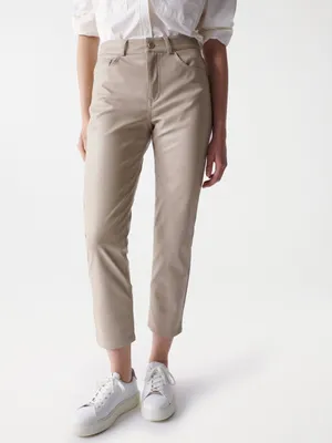 Produktbild von Beige Damen-Kunstlederhosen Salsa Jeans Nappa