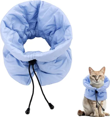 Produktbild von Wiederherstellungshalsband Weich Verstellbar für Katzen - Verhindern Sie das Lecken von Wunden nach der Operation