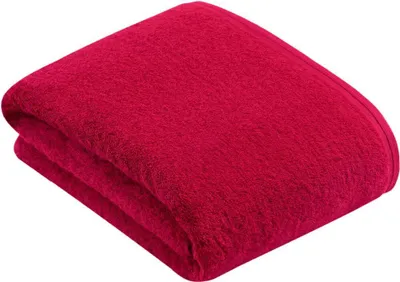 Produktbild von Vossen Duschtuch Vegan Life Farbe kirschrot Größe 67x140cm