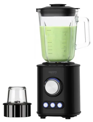 Blender 1,5 L, 800 W, Edelstahl, 2 Stufen, Schwarz