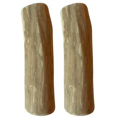 Immagine prodotto di Giocattolo da masticare in legno di caffè per cani (2 pezzi), radice da masticare XXL (23-25 cm) – legno naturale da masticare, robusto, resistente, per la pulizia dei denti dei cani